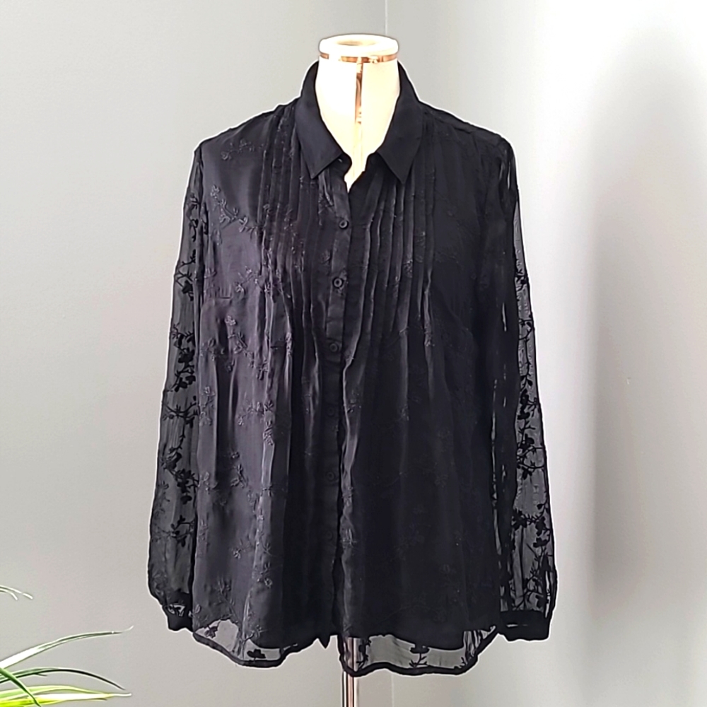 Black Daniel Rain Blouse Size L
